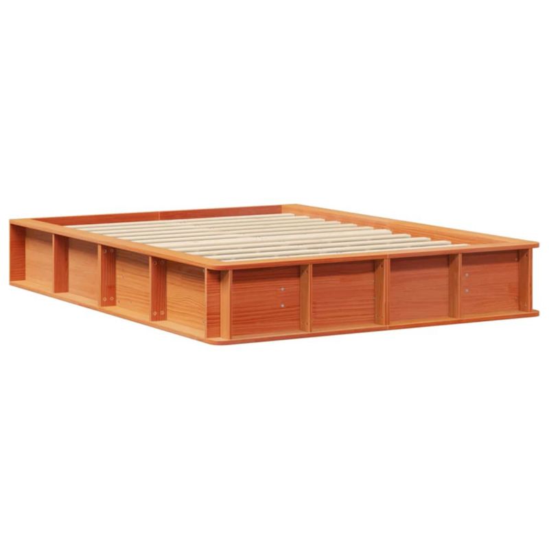 Rama łóżka WaszeMeble 135x190 cm Woskowy brąz sosna WM-3385726 1 szt.
