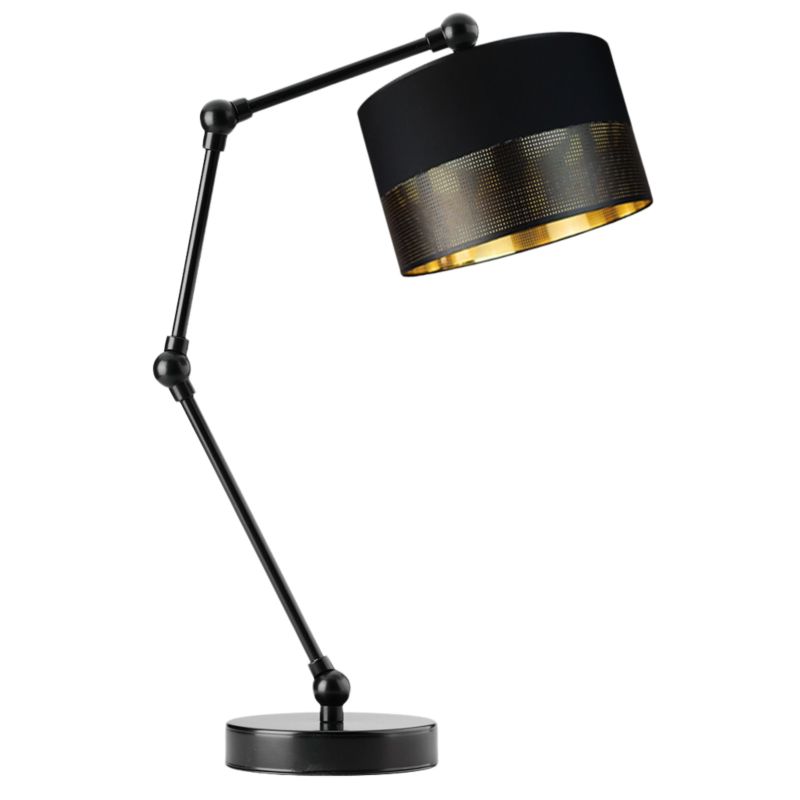 Lampka Nocna Volta Light Factory Soul Abażur Czarny/Czarny ze złotem1xE27 1szt.