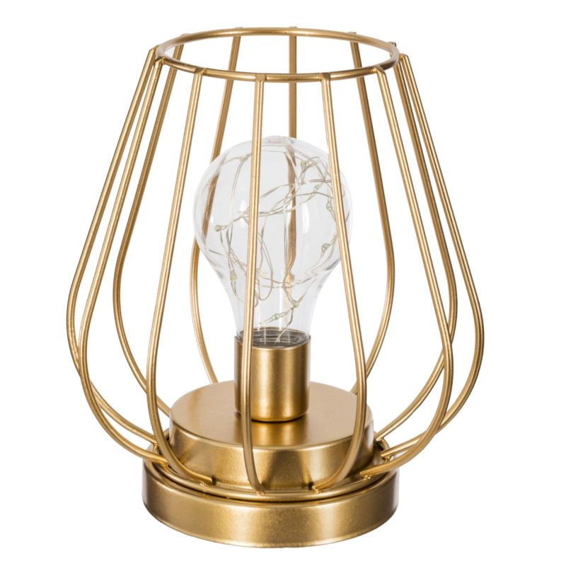 Druciana lampka LED z żarówką Atmosphera złota 17 cm 1 szt.