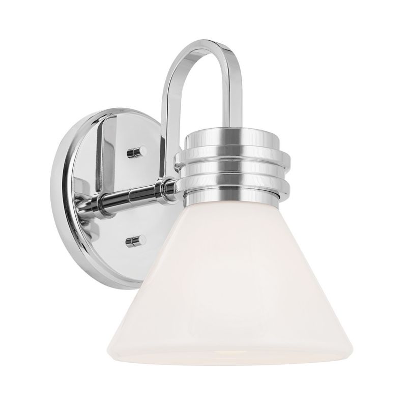 Kinkiet ścienny Kichler Farum polerowany chrom-biały do łazienki 1 x G9 x 3W IP44 wym: 24 x 17,8 x 21,5 cm - 1 szt.