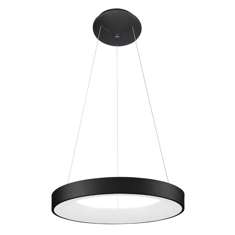 Lampa wisząca szeroka świecąca obręcz Italux Giulia czarna LED 40W 4000K 2200lm IP20 - 1 szt.