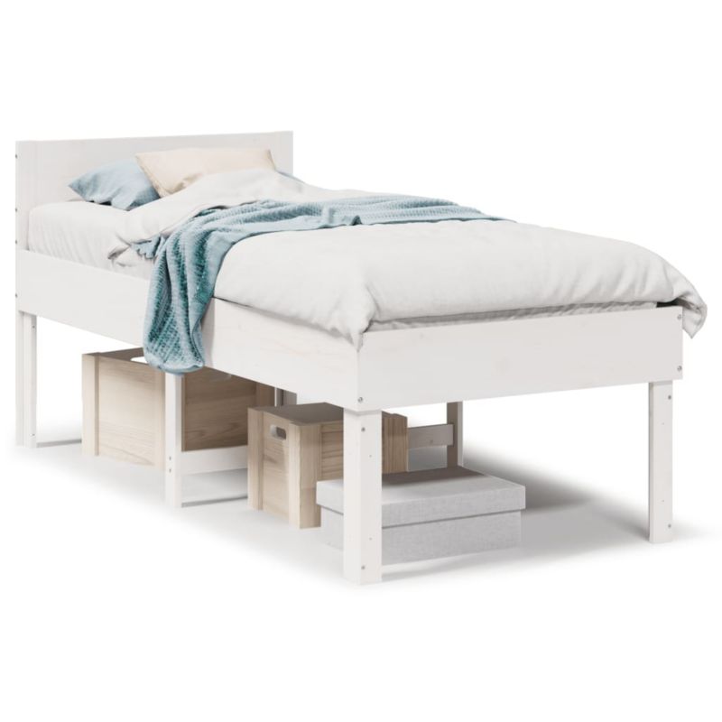Łóżko Drewniane WaszeMeble 75x190 cm Białe WM-855745 1 szt.