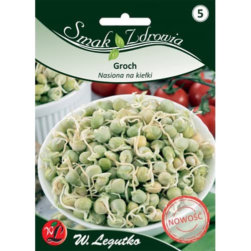 1 szt, Nasiona na kiełki - groch - Nasiona: Ilość w opakowaniu: 50 g