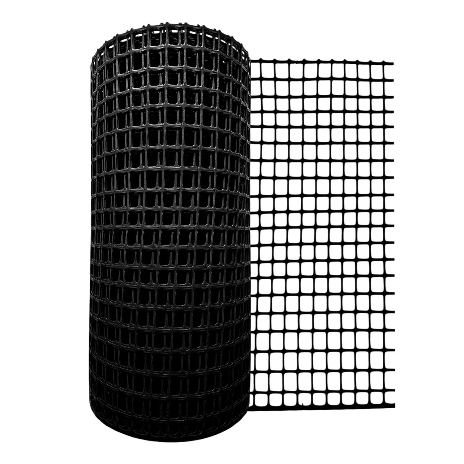 Siatka plastikowa 450 g/m2 ocz. 30 x 30 mm, czarna - 0,6 x 25 m