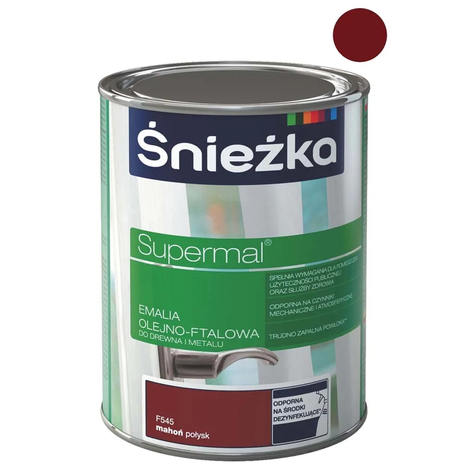 Śnieżka Emalia Supermal olejno-ftalowa mahoń 800 ml
