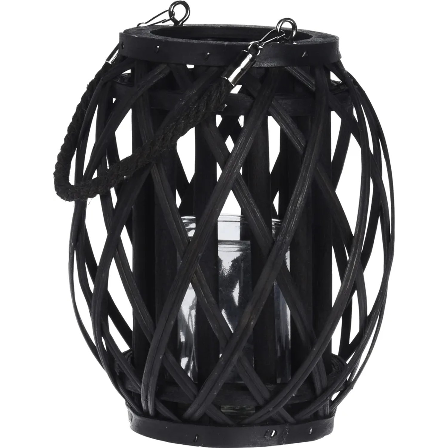 Latarnia DESERT BLACK z wkładem szklanym 17 cm x 21 cm