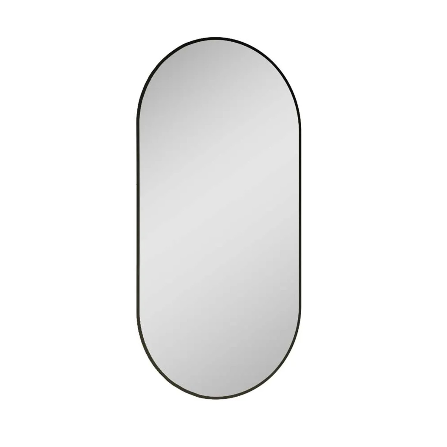 Lustro z oświetleniem LED Sharon czarne - 92 x 52 x 2,5 cm