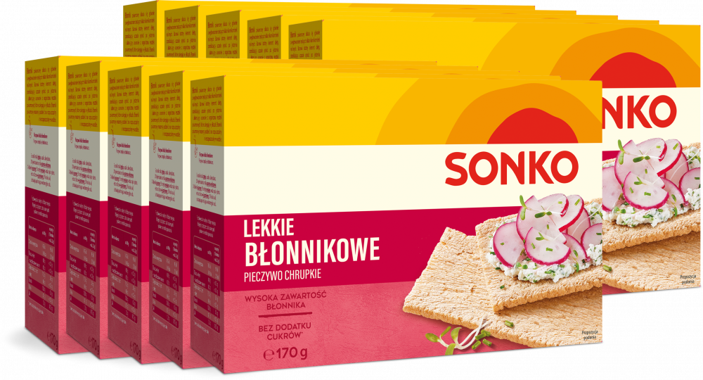 10x Pieczywo lekkie Sonko, błonnikowe, 170g