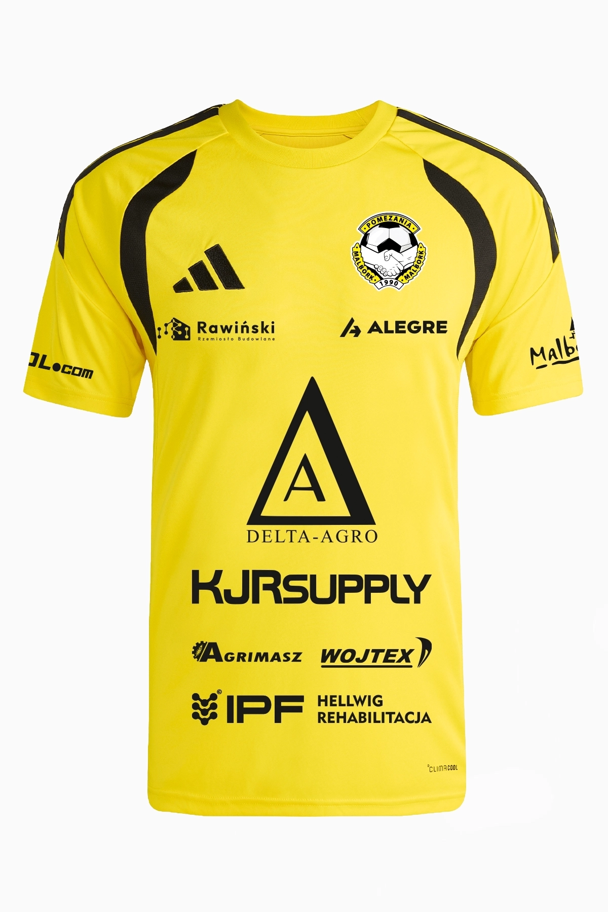 Koszulka meczowa adidas Pomezania Malbork - Żółty
