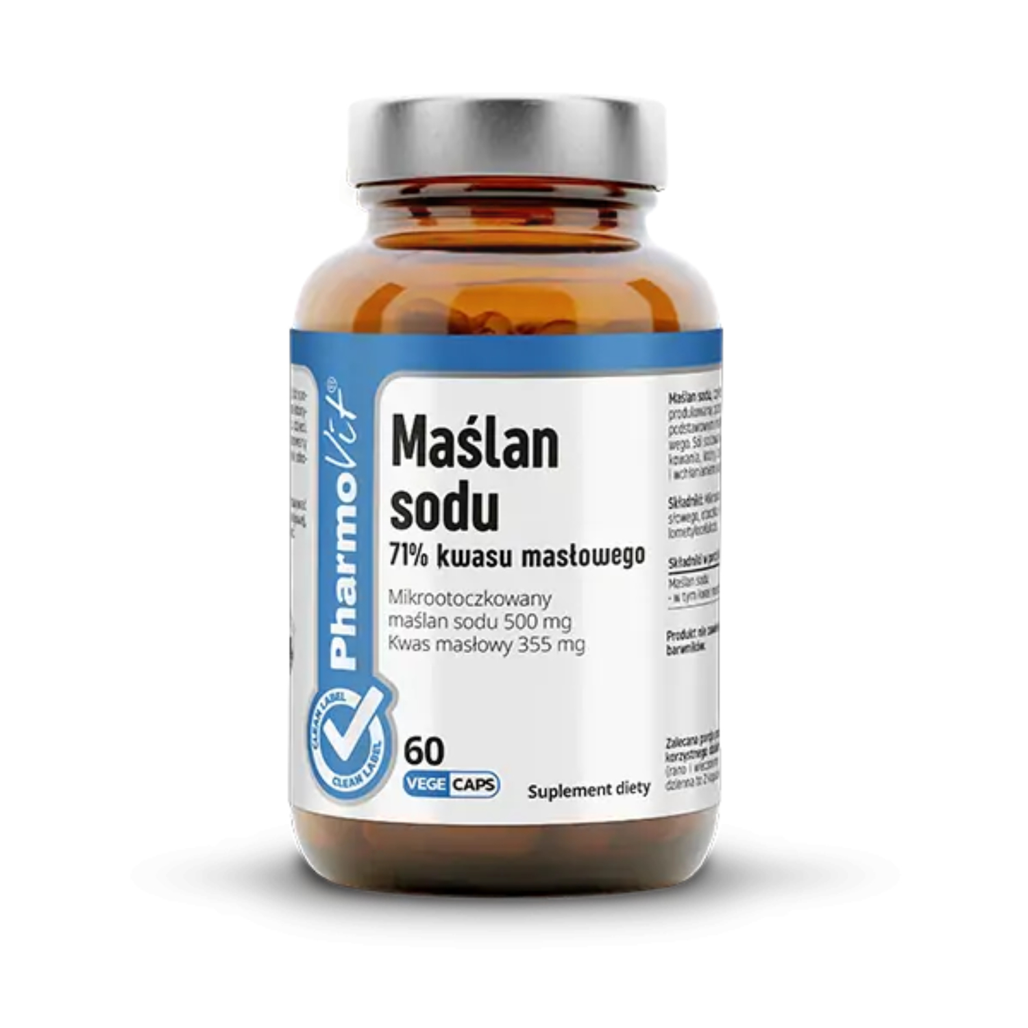 Pharmovit maślan sodu 71% kwasu masłowego, 60 kapsułek