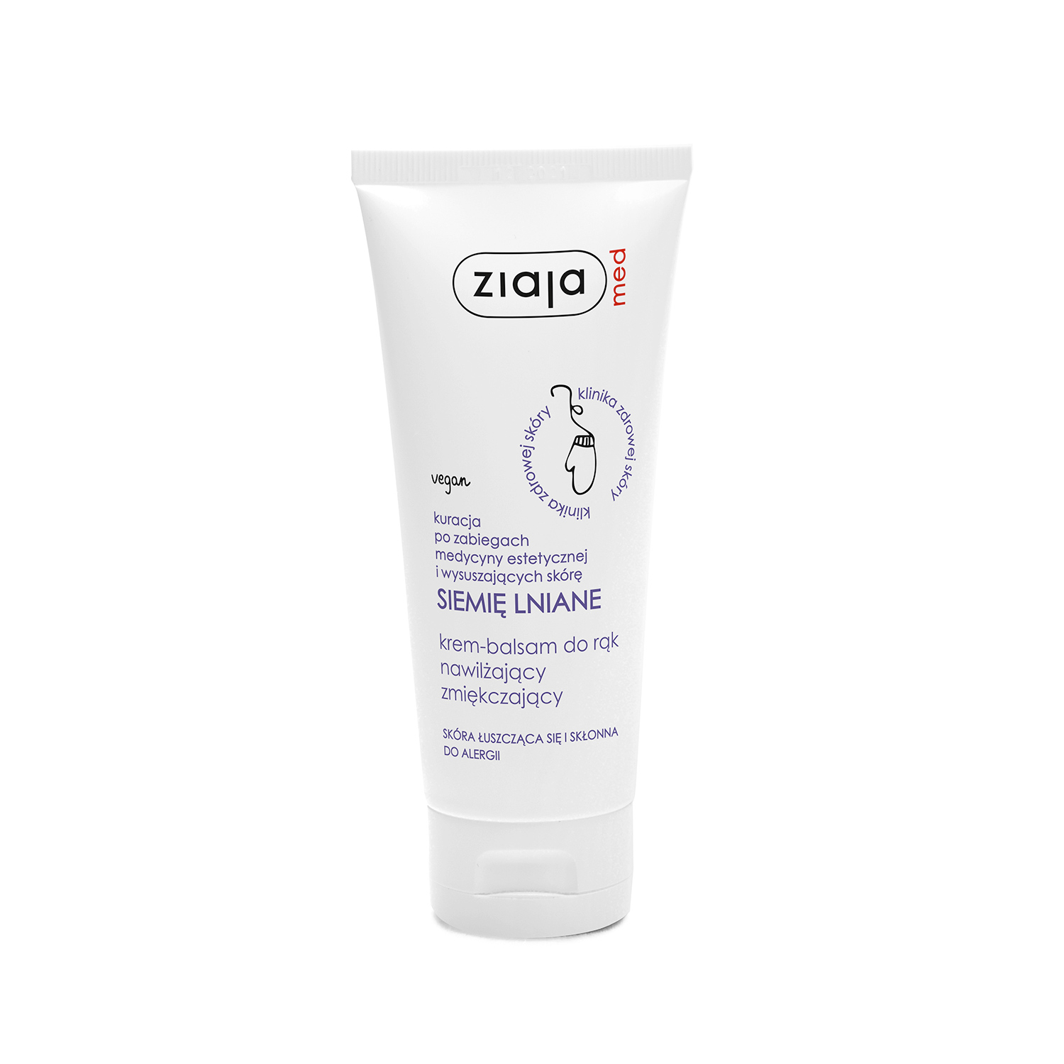 Ziaja med - kuracja siemieniem lnianym krem-balsam do rąk nawilżający zmiękczający, 100 ml