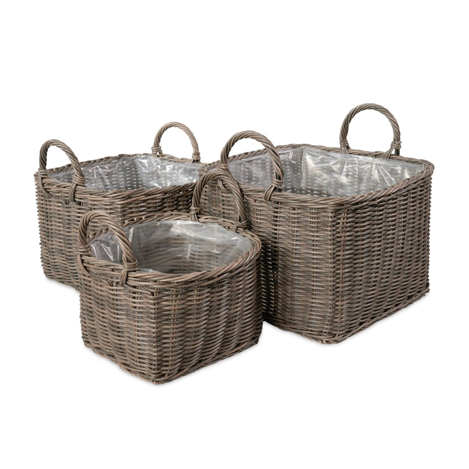 Pflanzkübel BIBIONA 3er-Set - Braun