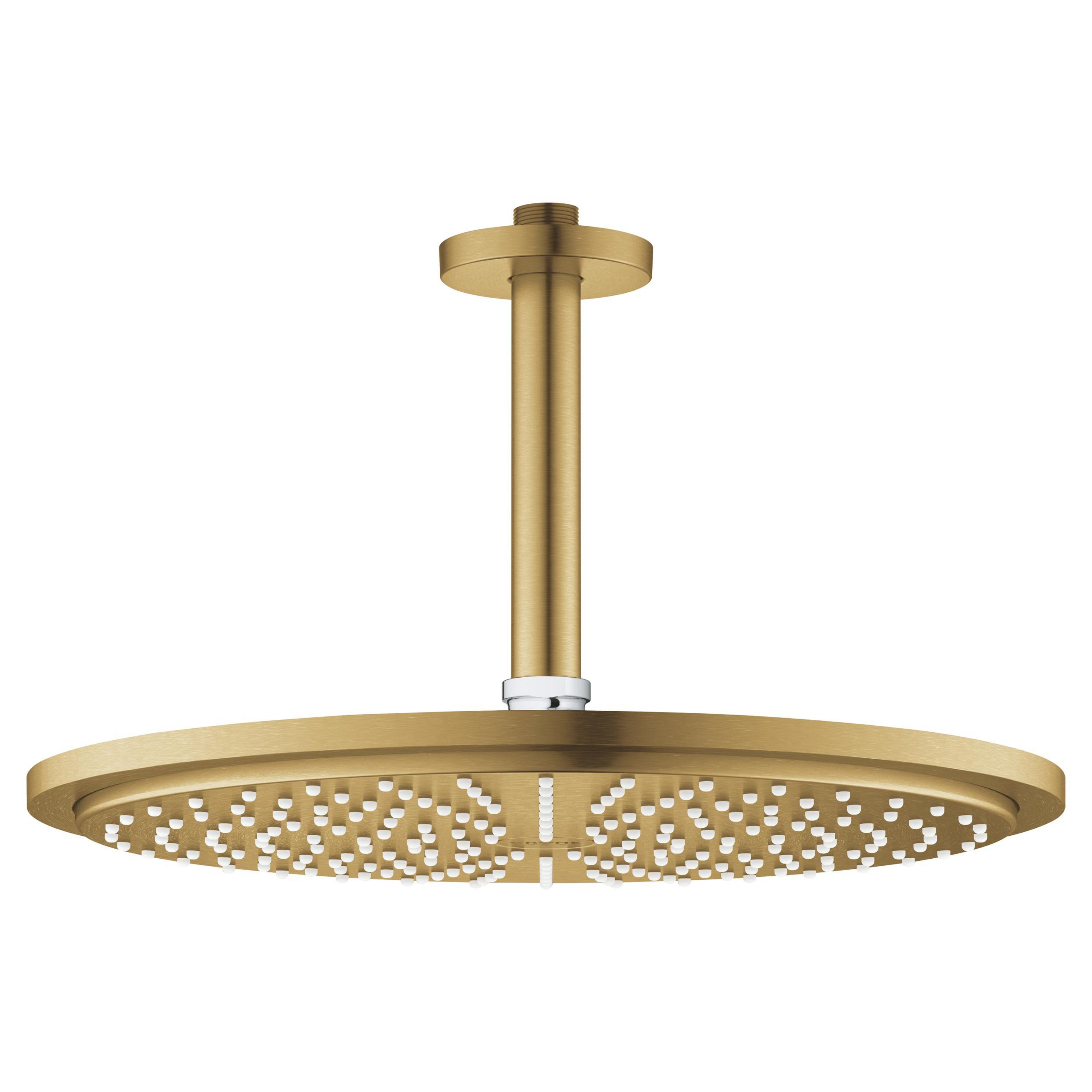 Grohe Rainshower deszczownica z ramieniem 31x31 cm okrągła Brushed Cool Sunrise 26067GN0