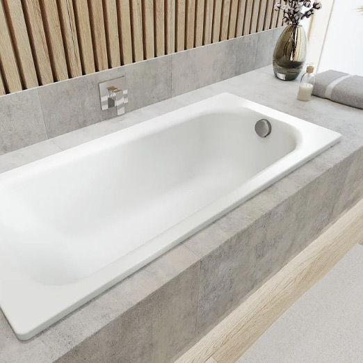 Kaldewei Saniform Plus wanna prostokątna 140x70 cm model 360-1 z pełnym wykończeniem antypoślizgowym biała 111534010001