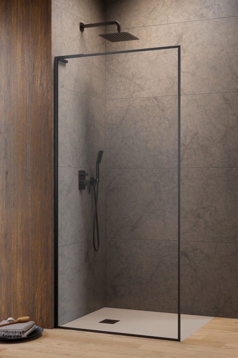 Radaway Modo F Brushed Gunmetal II ścianka prysznicowa walk-in 90 cm GubMetal szczotkowany/szkło przezroczyste 10419094-92-01L