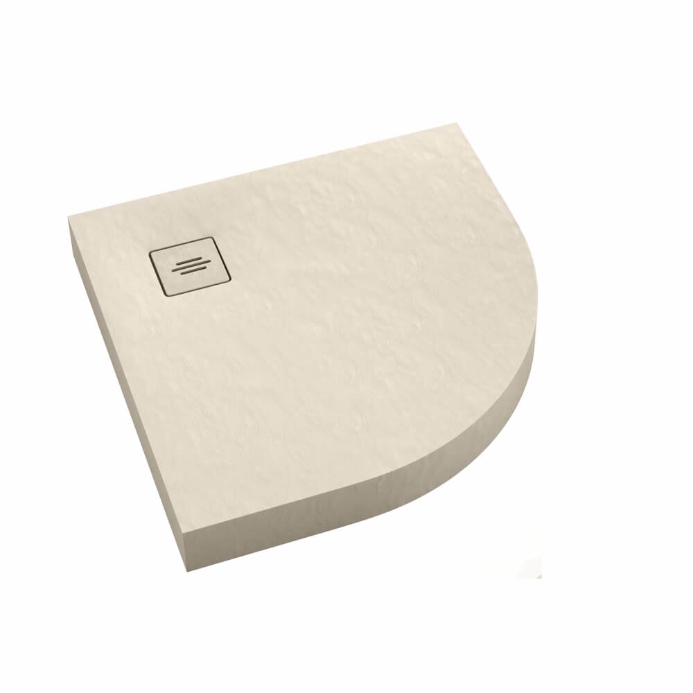 Schedline NonLimits Cashmere Stone brodzik półokrągły 90x90 cm beżowy 3ST.N1O-9090/PK/ST-M1/PK/ST