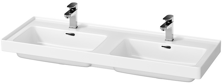 Cersanit Crea umywalka 120,5x45,5 cm meblowa podwójna biała K673-006
