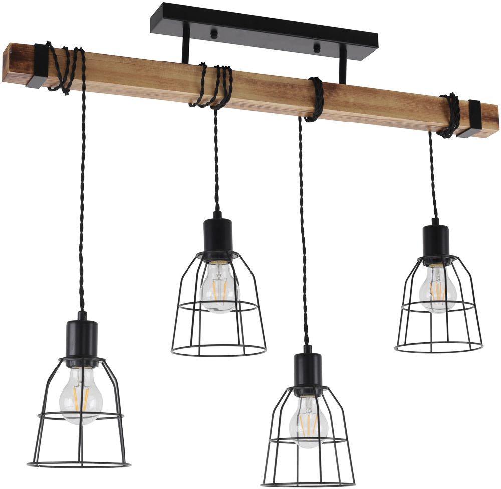 Italux Ponte lampa podsufitowa 4x60 W czarna PND-4290-4-L