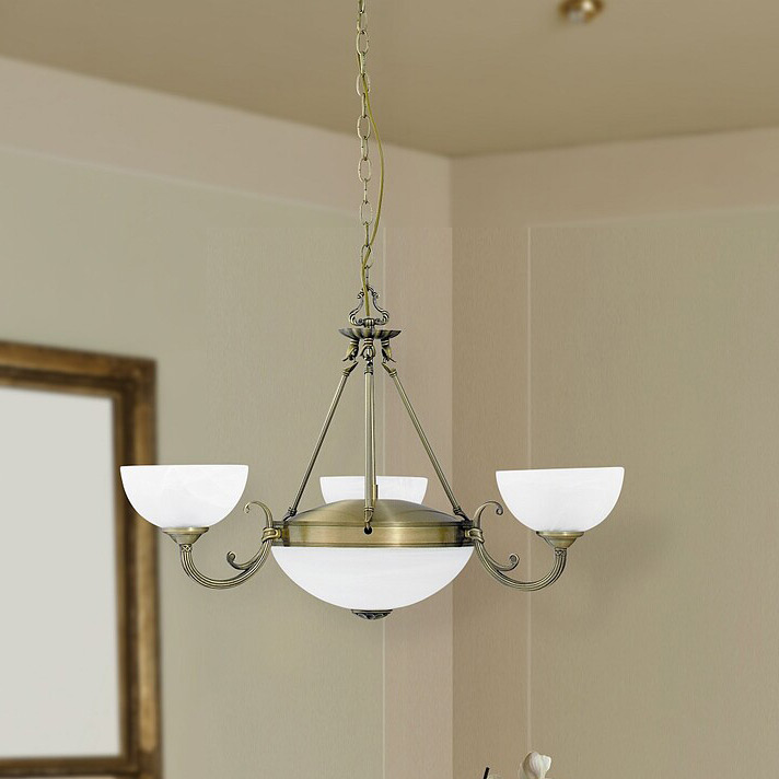 Rabalux Marlene lampa wisząca 3x40W+2x60W mosiądz/alabaster 8543