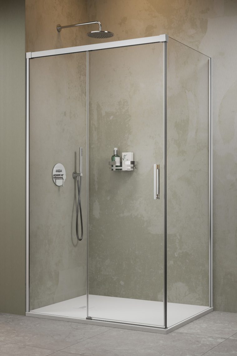 Radaway Idea 8 KDJ drzwi prysznicowe 57 cm rozsuwane chrom połysk/szkło przezroczyste 10340570-01-01L