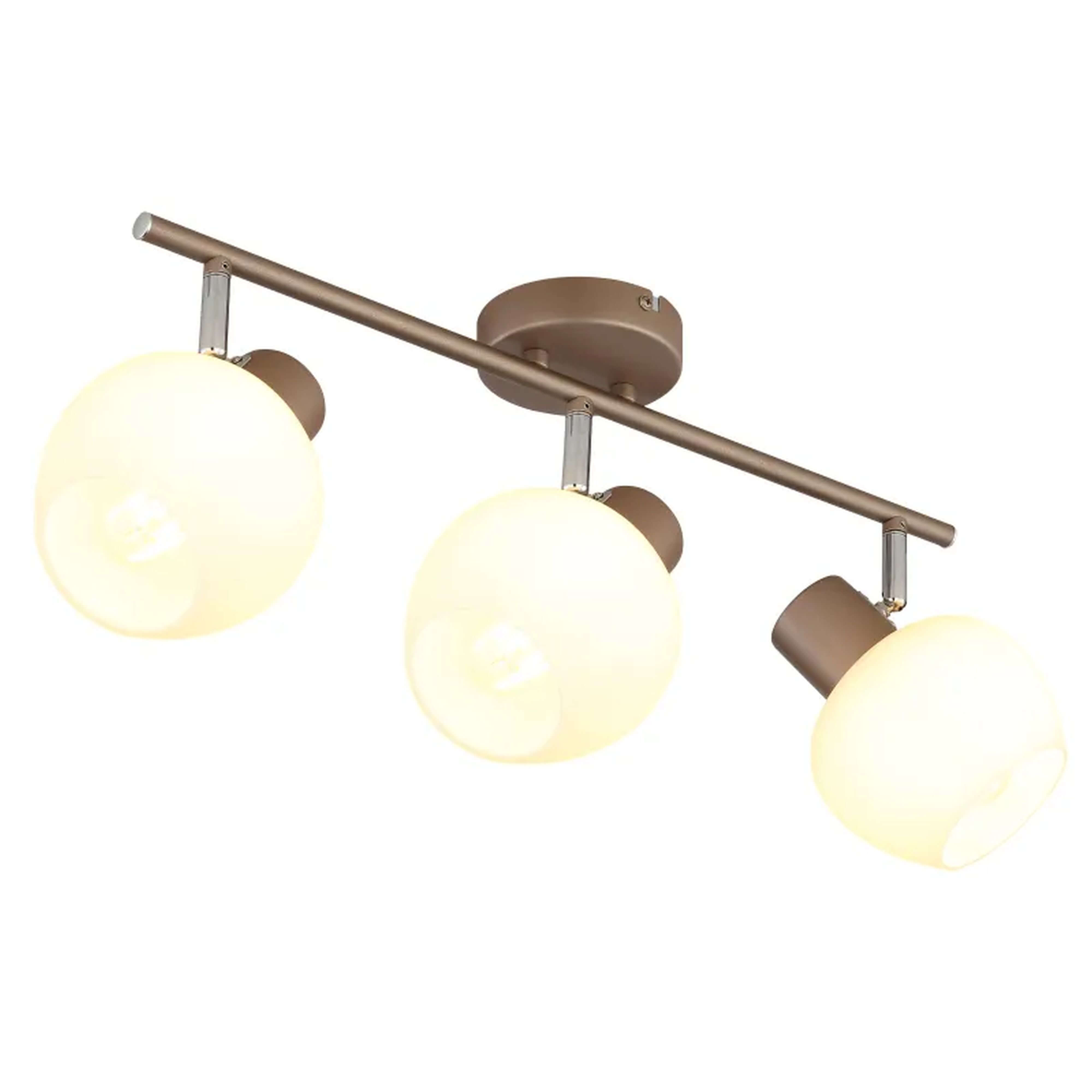 Globo Lighting Eileen lampa podsufitowa 3x40 W biała-brązowa 54662-3