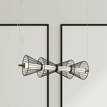 Italux Sanke lampa wisząca 1x15 W czarna PND-63849-4-BK