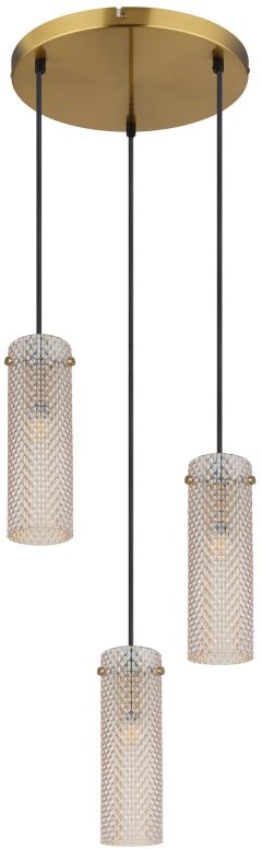 Globo Lighting Karolo lampa wisząca 3x40 W złota/bursztynowa 15775-3HR
