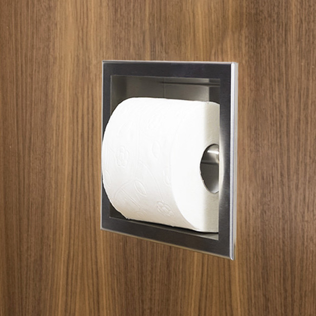 Balneo Wall-Box Paper 1 White uchwyt na papier toaletowy wnękowy biały PB-WH1
