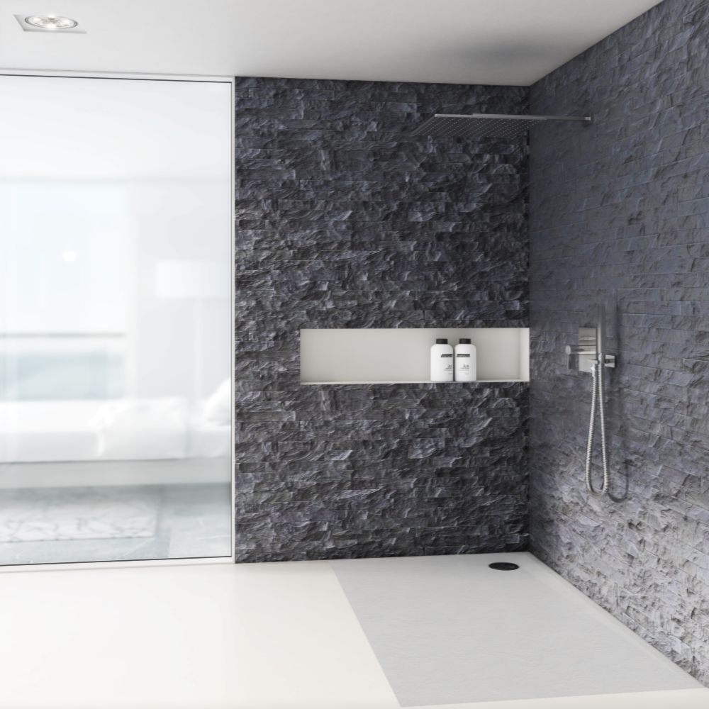 Schedpol Etrusco White Stone brodzik prostokątny 80x70 cm biały 3.468/B/ST