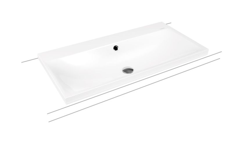 Kaldewei Silenio umywalka 90x46 cm nablatowa prostokątna model 3041 biała 904006013001