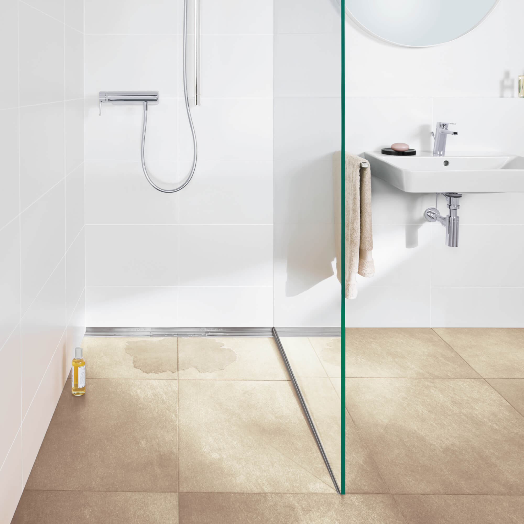 Dallmer CeraWall Pure odpływ liniowy przyścienny 90 cm stal 538475