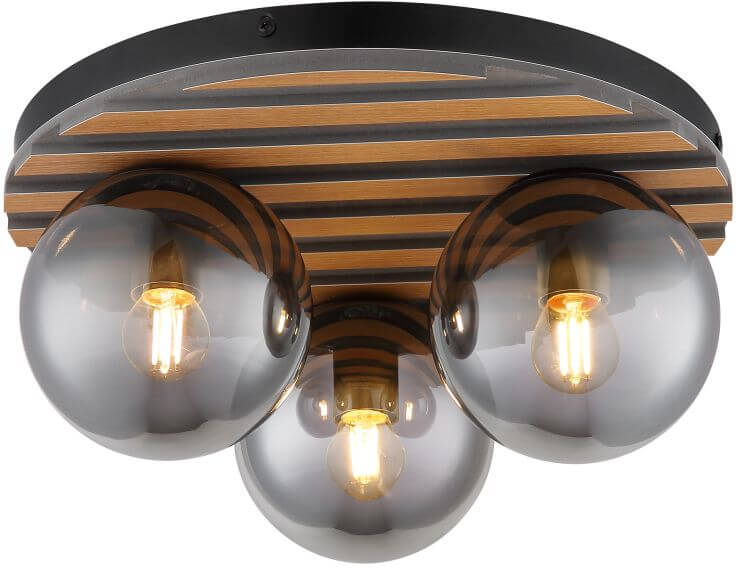Globo Lighting Parsons lampa podsufitowa 3x40 W czarna 54343-3