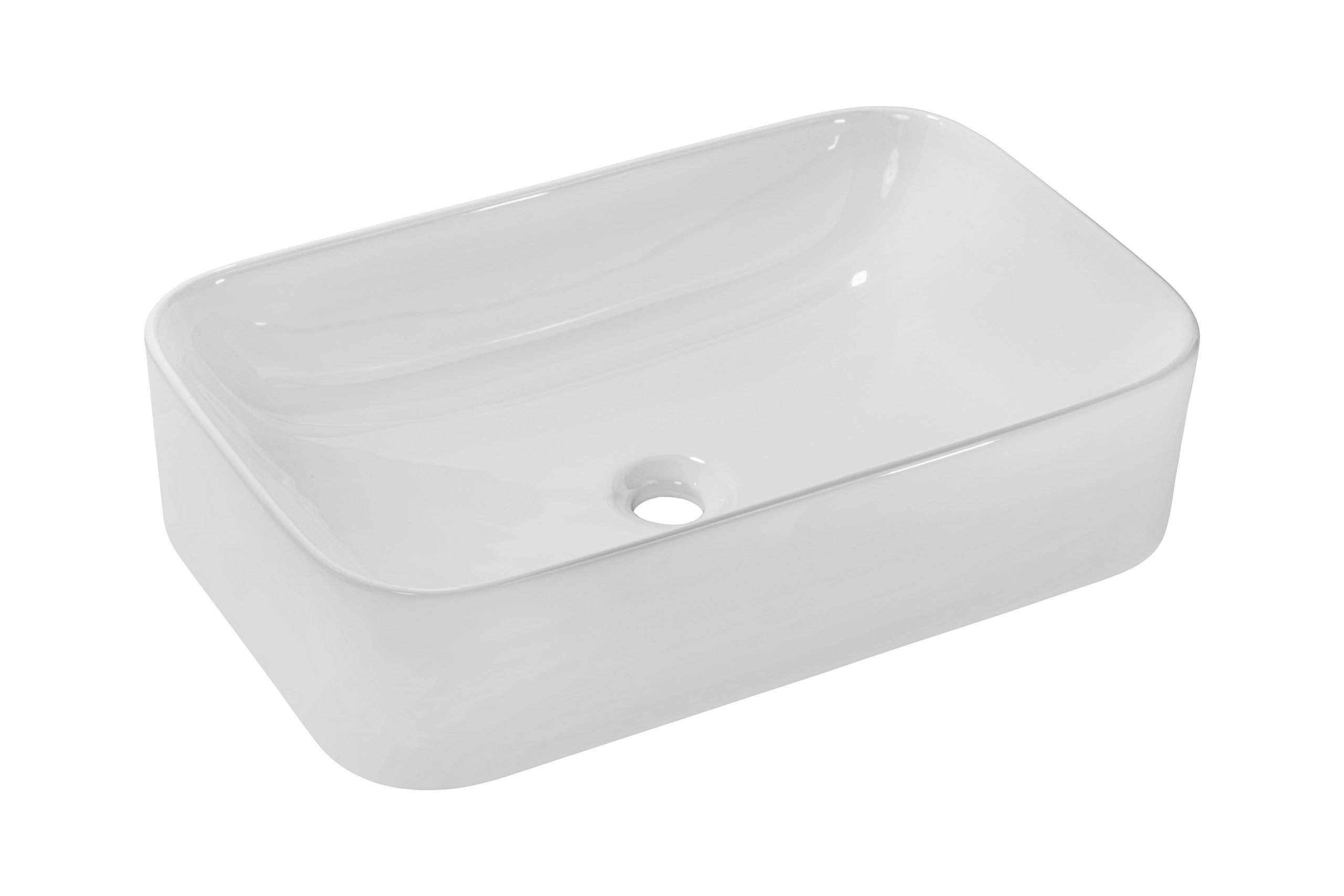 Comad Kama umywalka 61x38 cm nablatowa prostokątna biały połysk UN-KATI60-SW7857B(60)