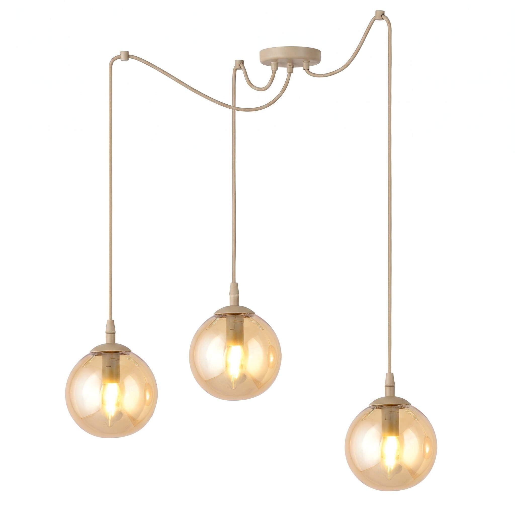 Emibig Gigi lampa wisząca 3x10 W beżowa 1824/3
