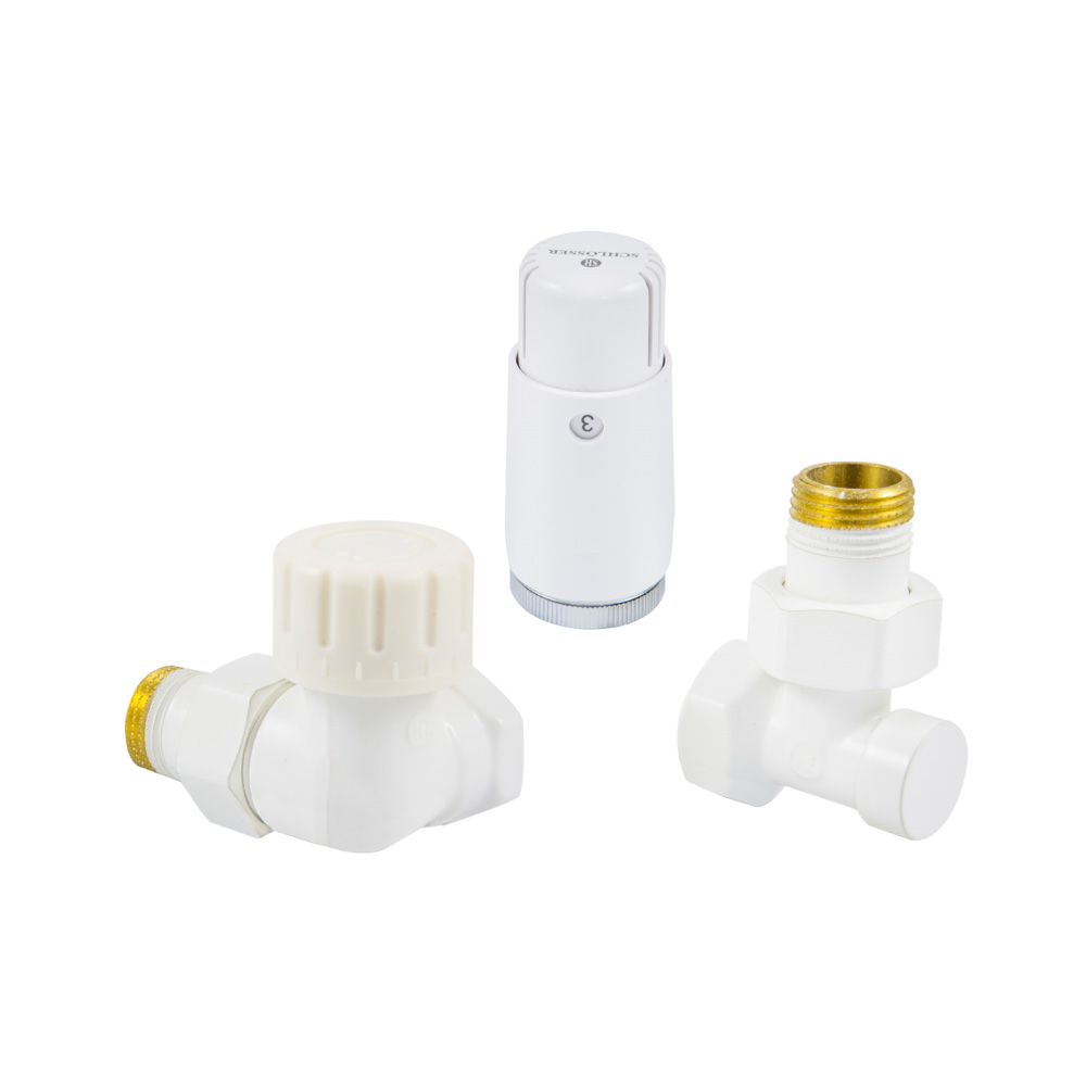 Schlosser Standard zestaw termostatyczny osiowy lewy biały 602200067 - Wysyłka w 24h
