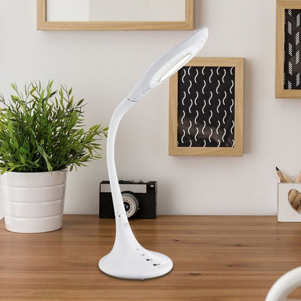Globo Lighting Pattaya lampa biurkowa 1x10 W biała-chrom 58271