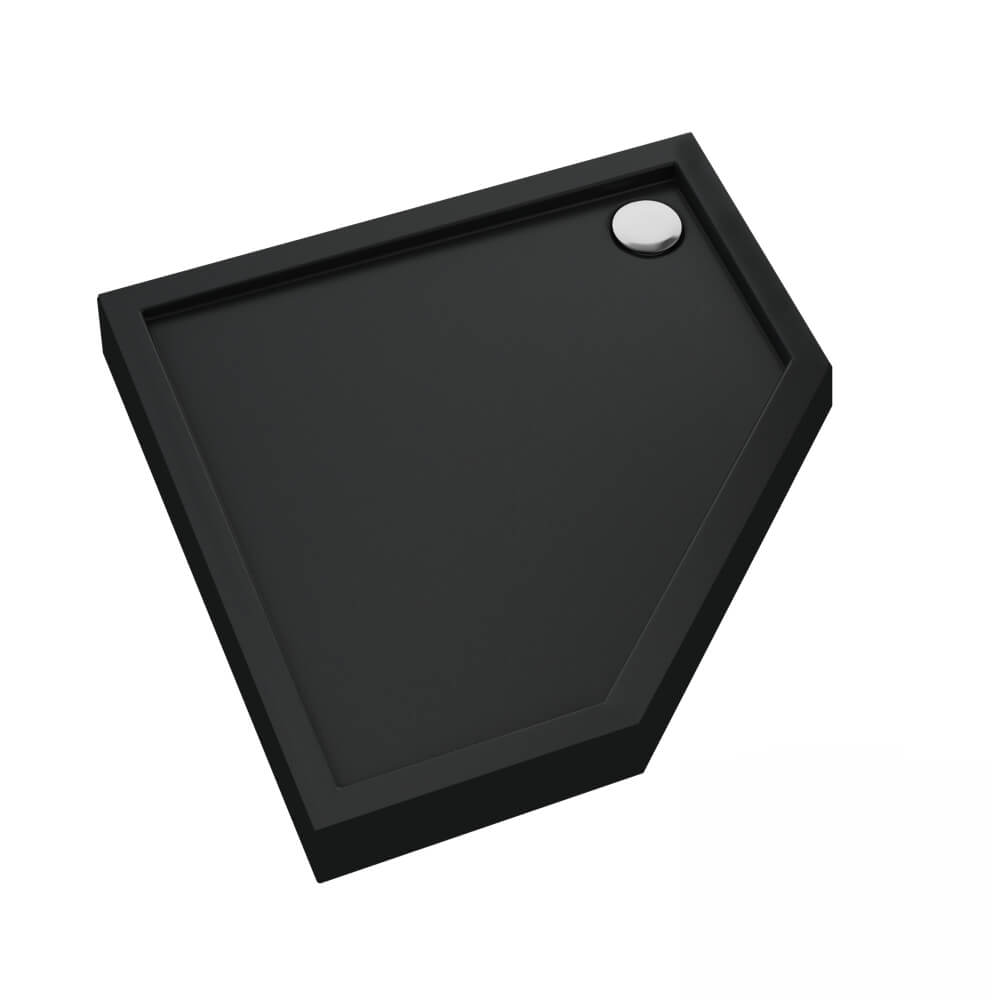 Schedline Cameron Black Mat brodzik pięciokątny 90x90 cm czarny 3ST.C1PK-9090/C/MG