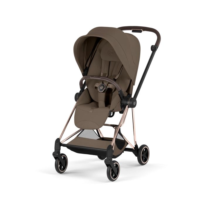 Cybex Mios 5.0 Style - wózek spacerowy-Coconut Brown-Rosegold (with brown leather)