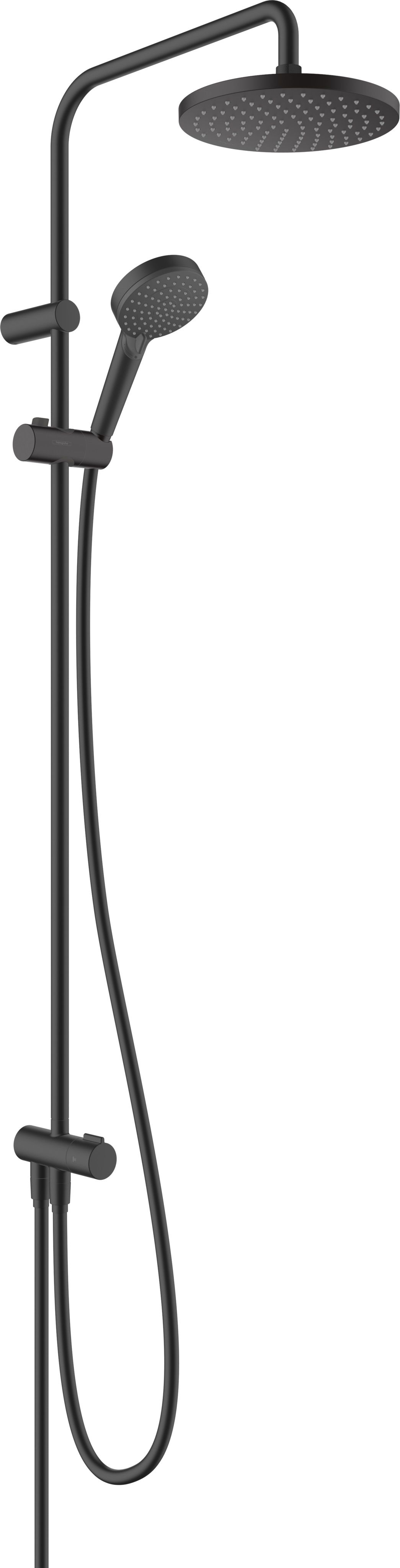 Darmowa Dostawa - Zestaw prysznicowy ścienny z deszczownicą czarny Hansgrohe Vernis Blend 26272670