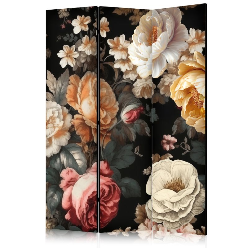 Parawan Muralo Jednostronny Florystyka W Stylu Vintage Kwiaty 135x172 cm 1 szt.
