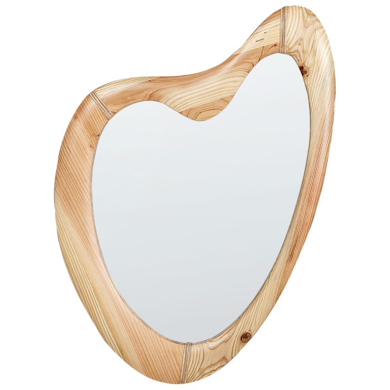 Lustro ścienne Neure 90 cm 77 cm Drewno jodłowe Naturalny 1 szt.
