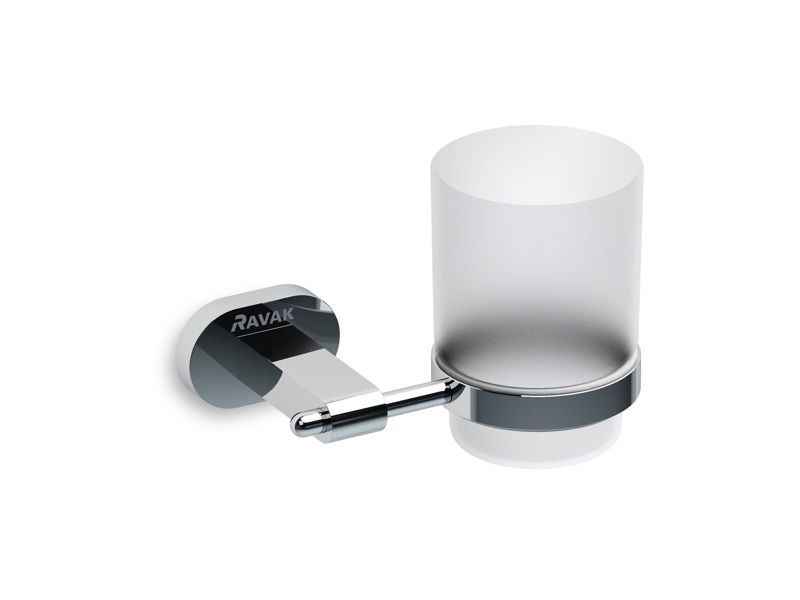 Kubek szklany Ravak z uchwytem Chrome CR 210.00 chrom 1szt