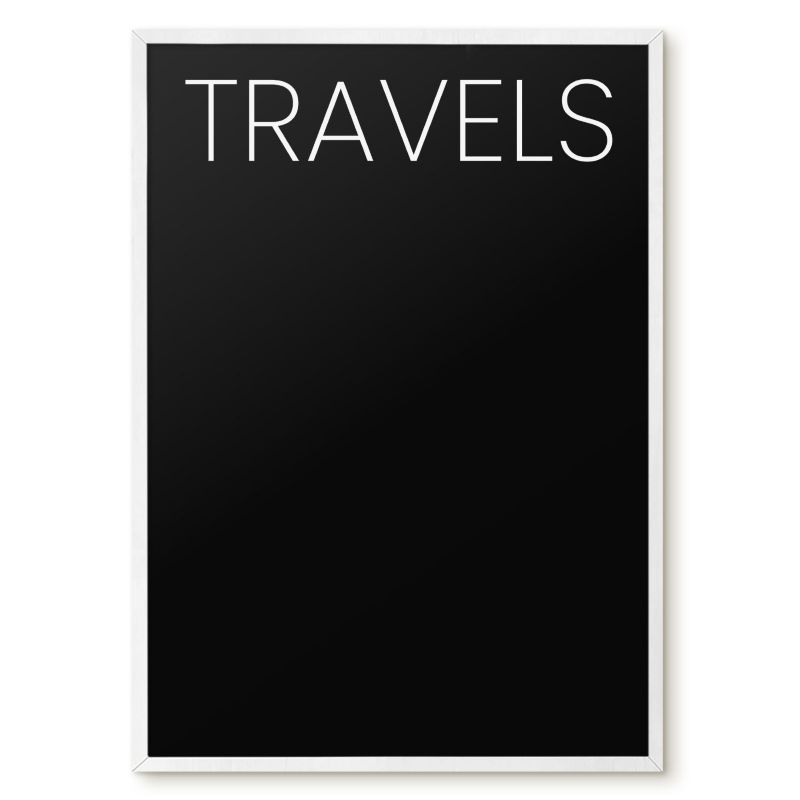 Tablica Magnetyczna Wielofunkcyjna Ścienna Tulup 50x70 cm Travels 8 - Biała rama Do salonu, sypialni 1 szt.