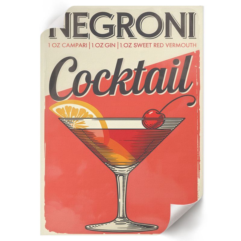 Plakat Do Sypialni ArtPrintCave 29,7x42 cm Negroni koktajl Between 1 szt.