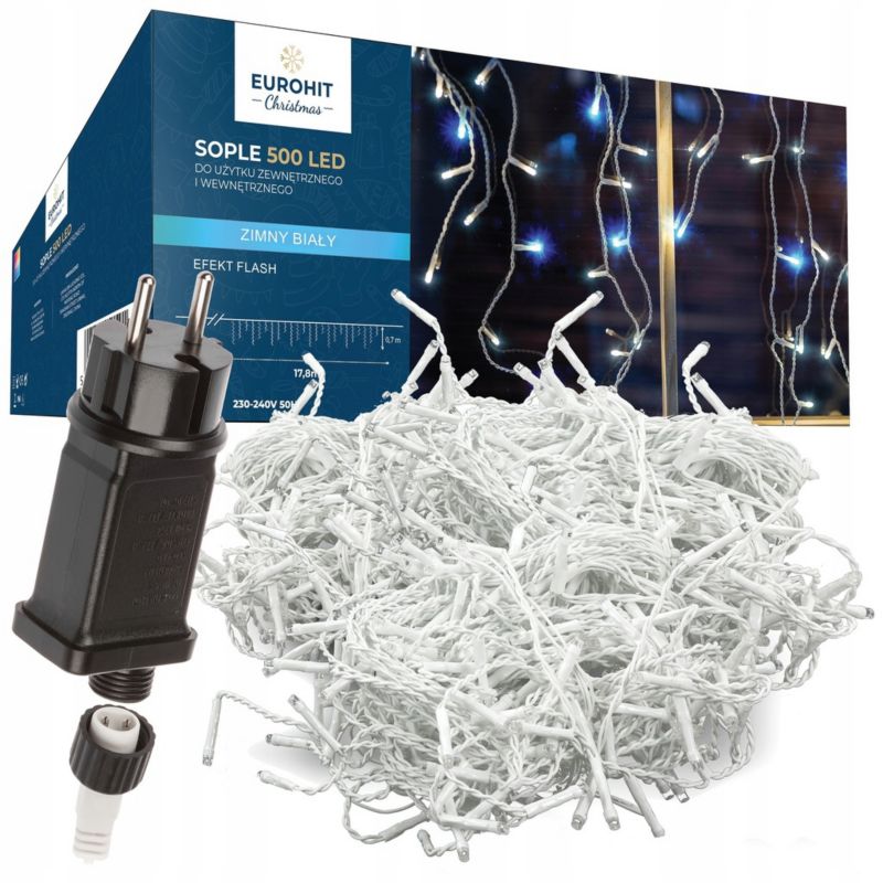Sople Corciano 500 LED Efekt Flash 50 LED kolor zimny biały 1szt.