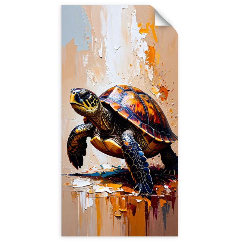 Naklejka na ścianę do salonu sypialni Feeby Żółw Morze Ocean Natura 60x120cm 1szt