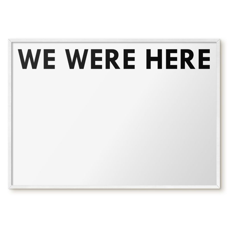 Tablica Magnetyczna Do Notatek Tulup 100x70 cm We were here 2 - Biała rama Do salonu, sypialni 1 szt.