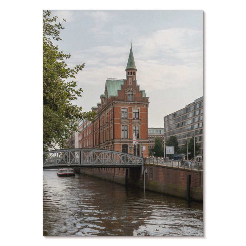 Obraz Plakat Canvas Tulup 29,7x42 cm (A3) Miasto i rzeka Do biura, salonu, przedpokoju 1 szt.