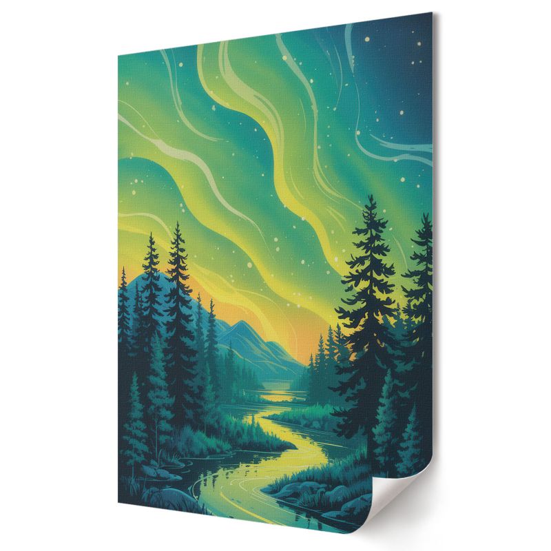 Plakat na ścianę Wallfluent Format A3 Malowany krajobraz Kolektyw World Surface 1 szt.