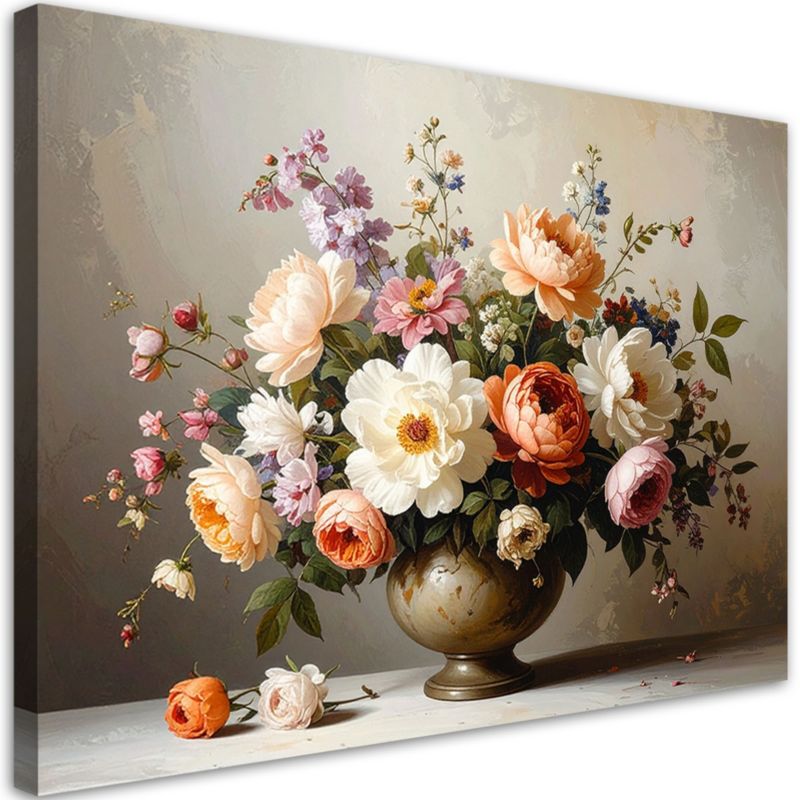 Obraz do salonu sypialni biura kuchni Feeby Bukiet kwiatów vintage 90x60cm 1szt